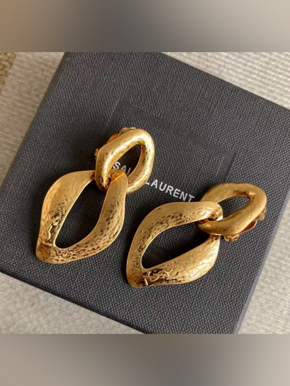 Textured Gold-Tone Statement Earrings | New